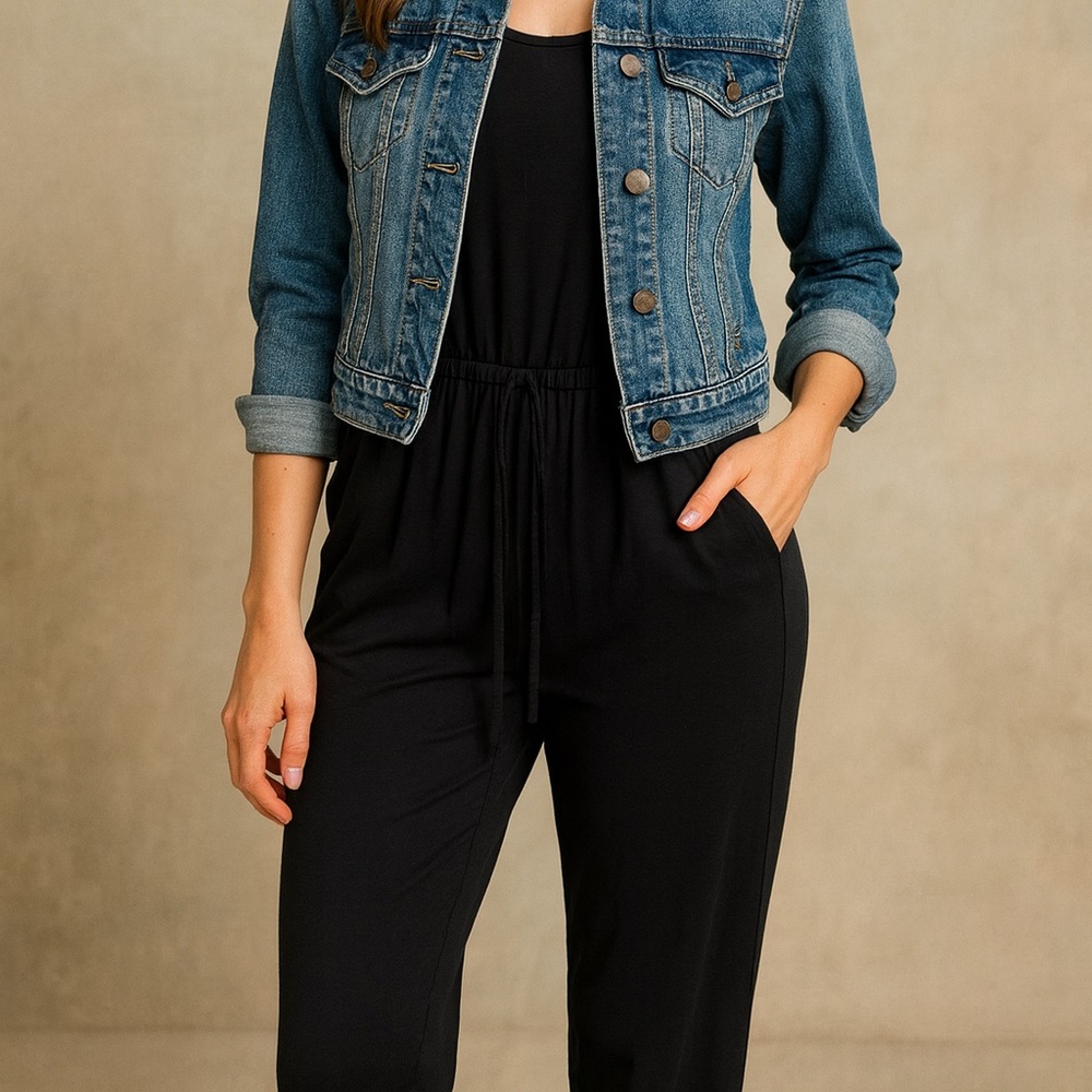 Elegant Black Sleeveless Jumpsuit